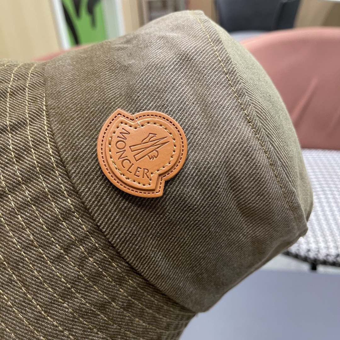 蒙口MONCLER头围新款水洗做旧渔夫帽女夏季防晒遮阳帽盆帽休闲百搭品脸小