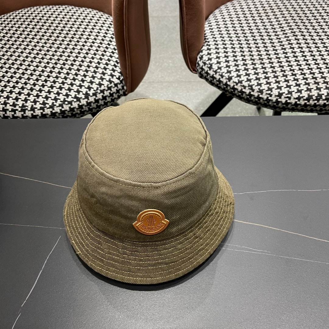 蒙口MONCLER头围新款水洗做旧渔夫帽女夏季防晒遮阳帽盆帽休闲百搭品脸小