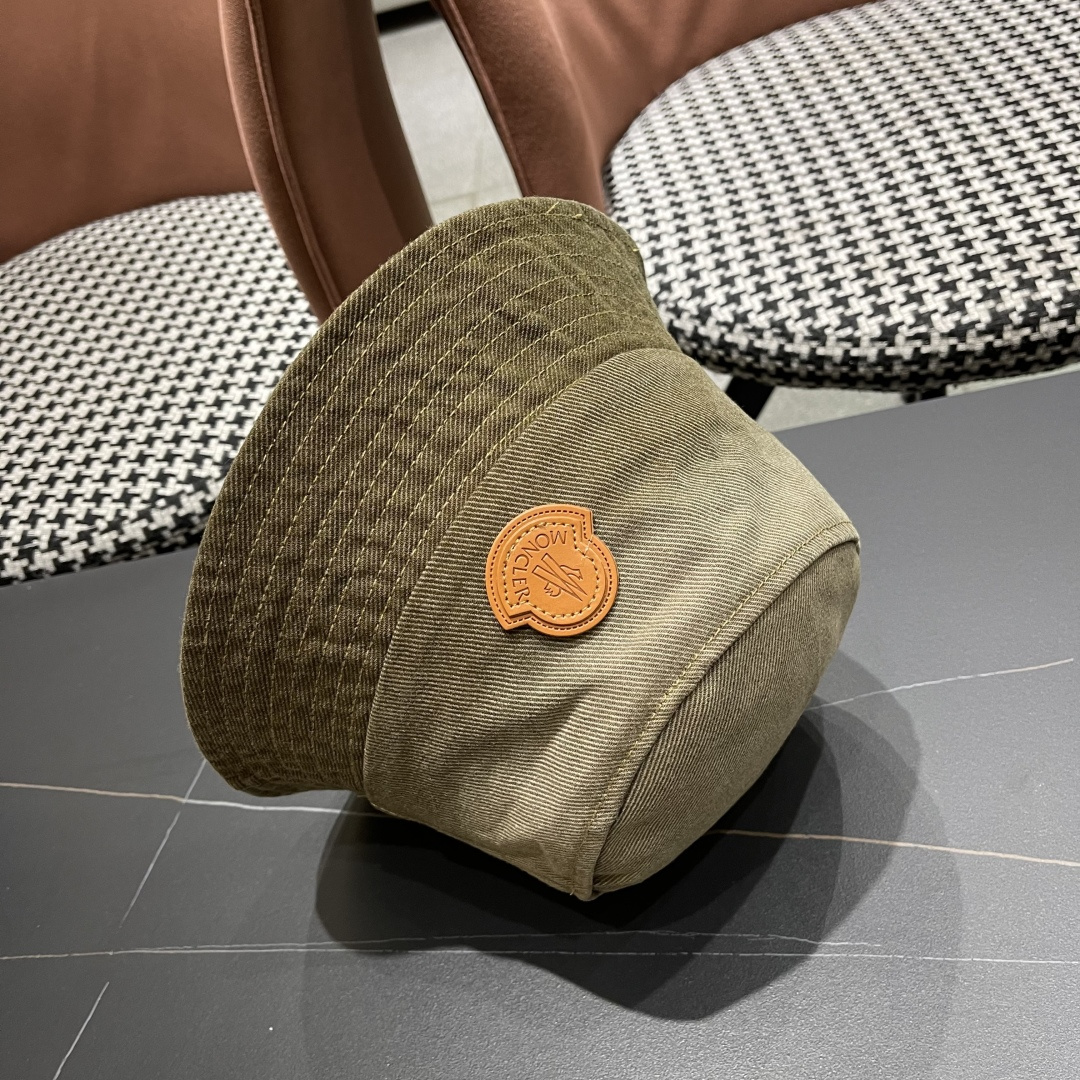 蒙口MONCLER头围新款水洗做旧渔夫帽女夏季防晒遮阳帽盆帽休闲百搭品脸小