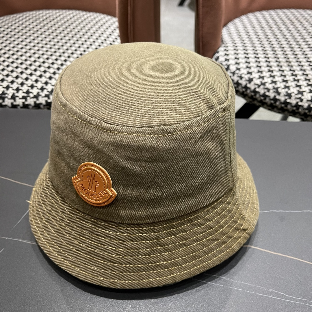 蒙口MONCLER头围新款水洗做旧渔夫帽女夏季防晒遮阳帽盆帽休闲百搭品脸小