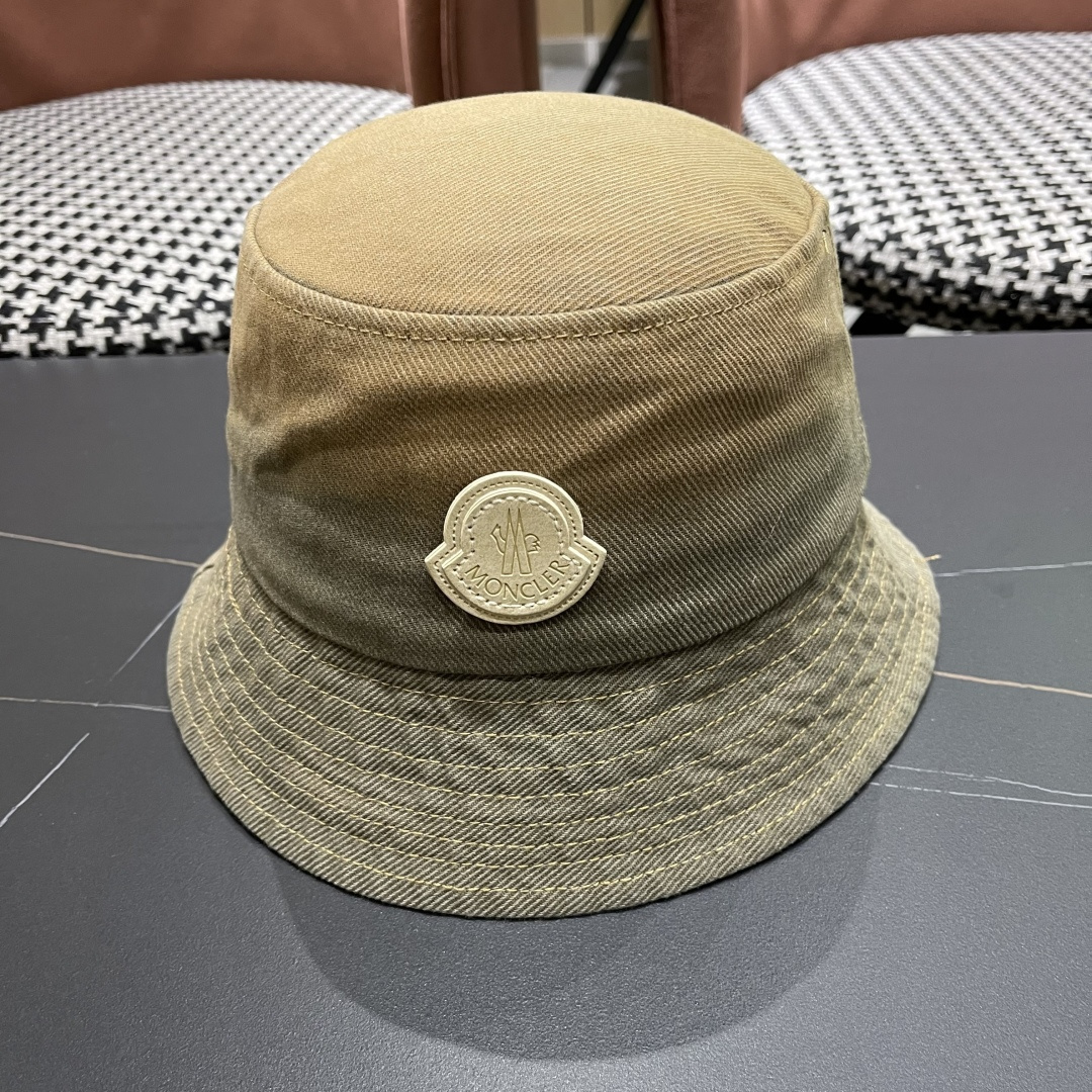 蒙口MONCLER头围新款水洗做旧渔夫帽女夏季防晒遮阳帽盆帽休闲百搭品脸小