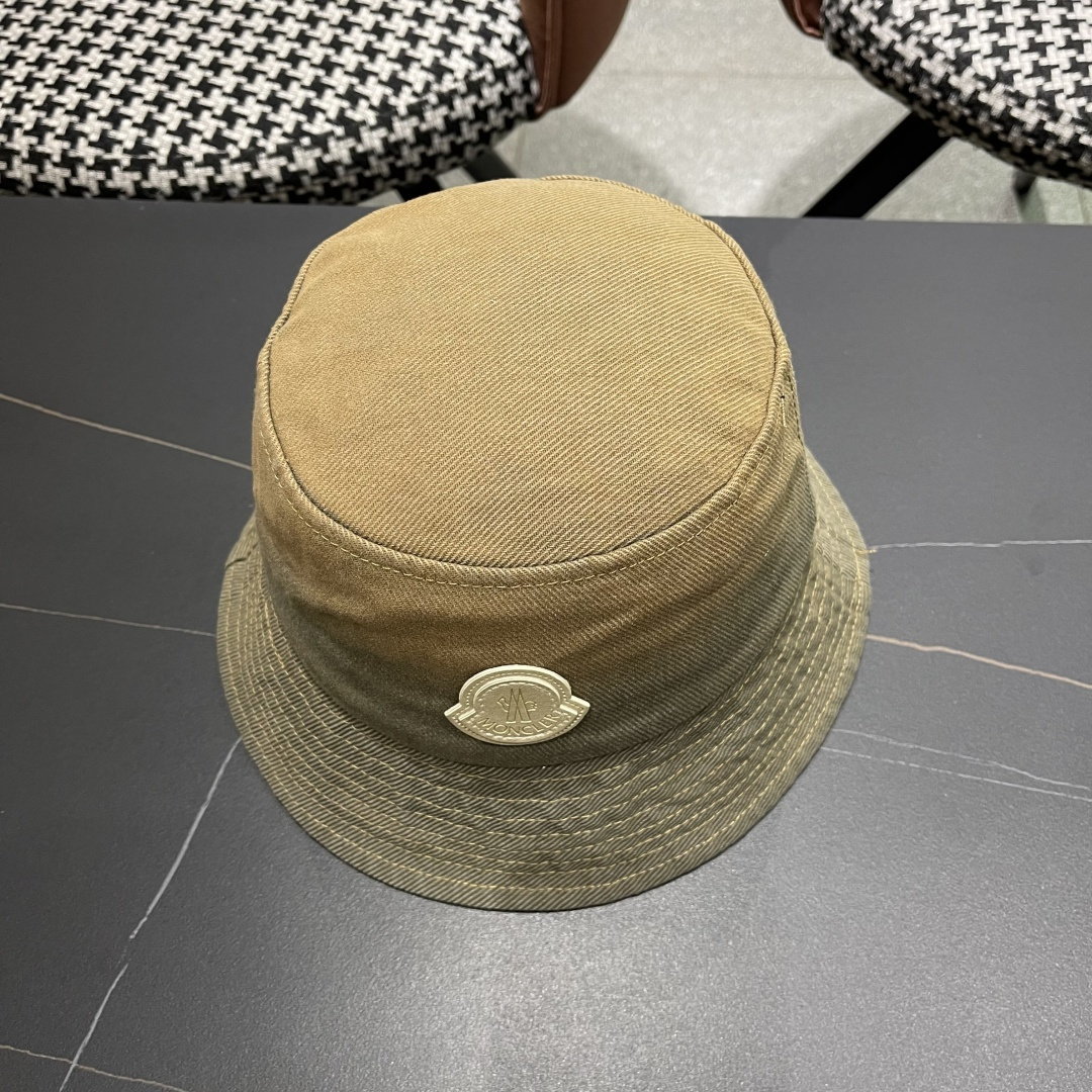 蒙口MONCLER头围新款水洗做旧渔夫帽女夏季防晒遮阳帽盆帽休闲百搭品脸小