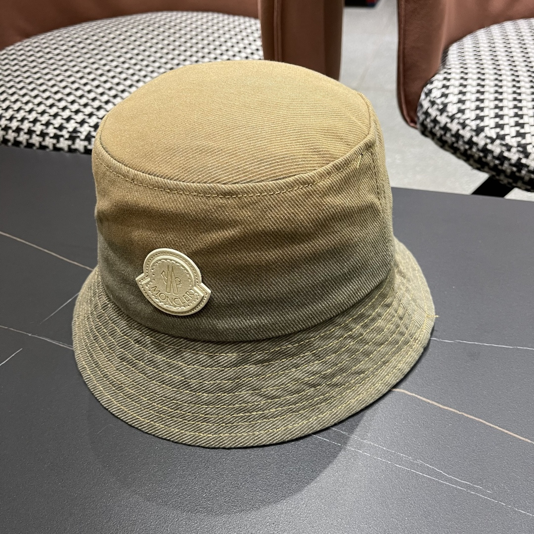 蒙口MONCLER头围新款水洗做旧渔夫帽女夏季防晒遮阳帽盆帽休闲百搭品脸小