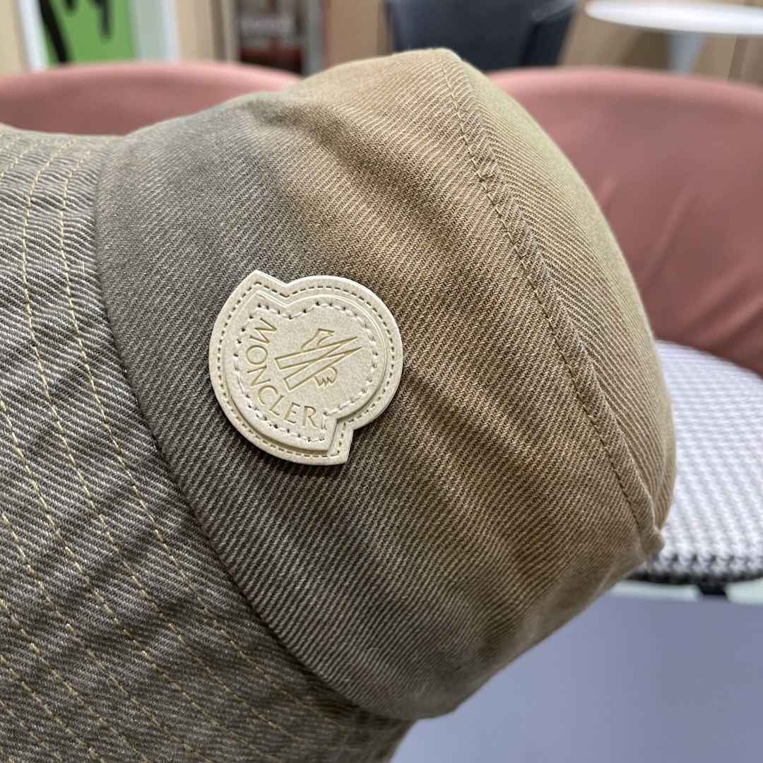 蒙口MONCLER头围新款水洗做旧渔夫帽女夏季防晒遮阳帽盆帽休闲百搭品脸小