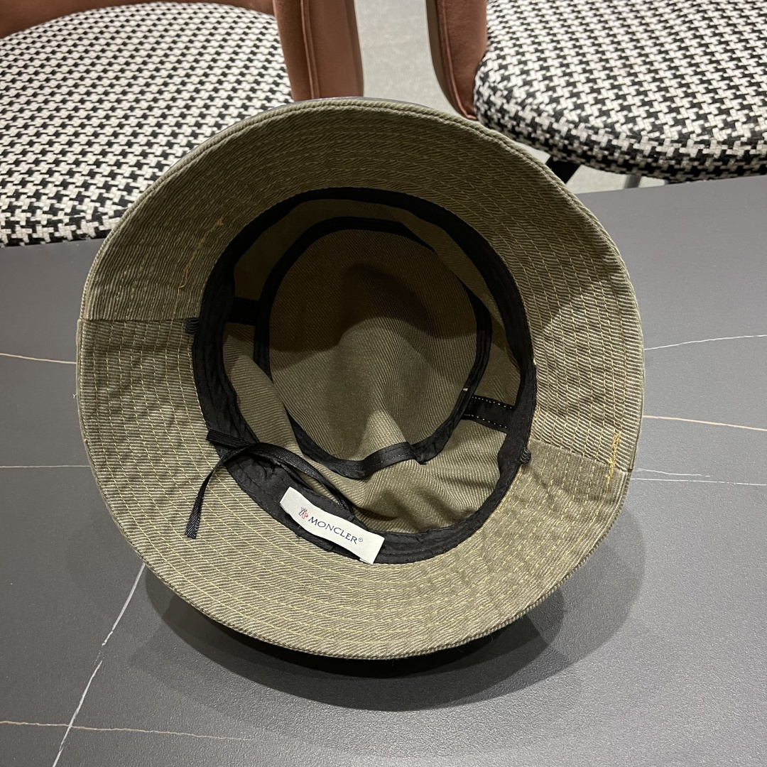 蒙口MONCLER头围新款水洗做旧渔夫帽女夏季防晒遮阳帽盆帽休闲百搭品脸小