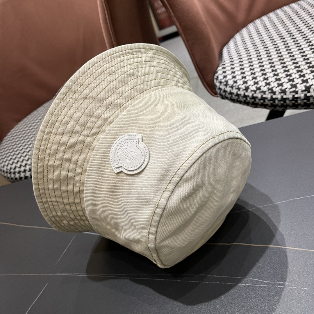 蒙口MONCLER头围新款水洗做旧渔夫帽女夏季防晒遮阳帽盆帽休闲百搭品脸小