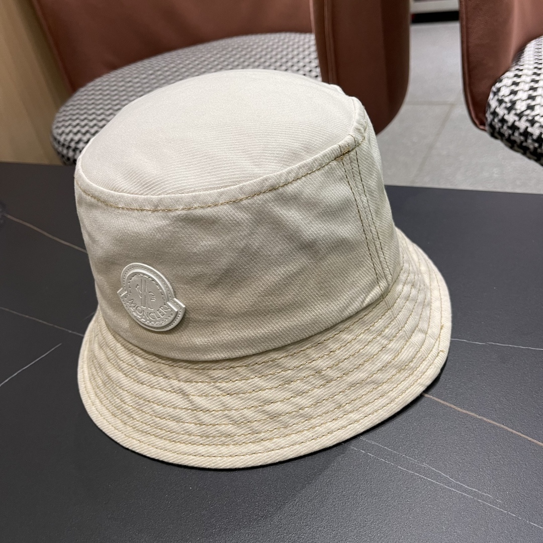 蒙口MONCLER头围新款水洗做旧渔夫帽女夏季防晒遮阳帽盆帽休闲百搭品脸小