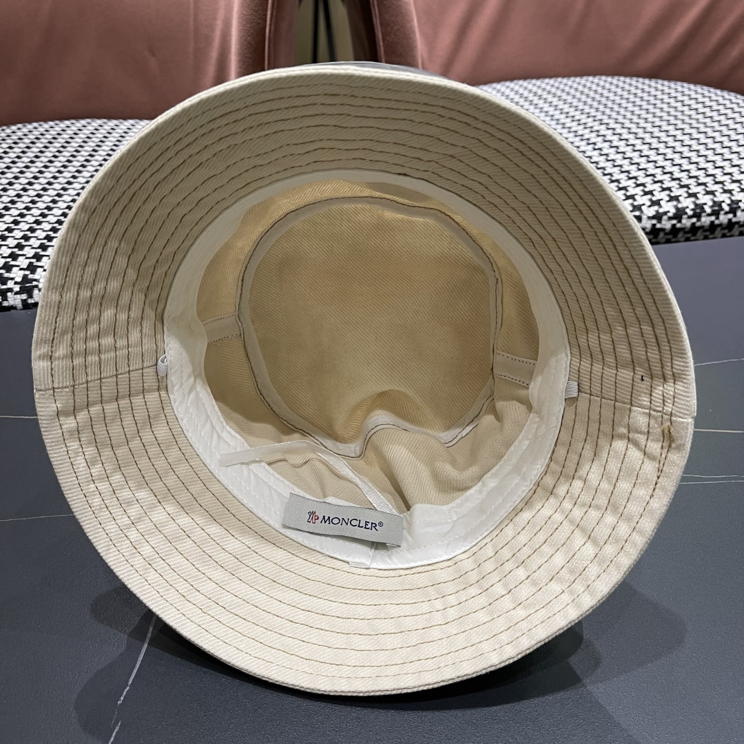 蒙口MONCLER头围新款水洗做旧渔夫帽女夏季防晒遮阳帽盆帽休闲百搭品脸小