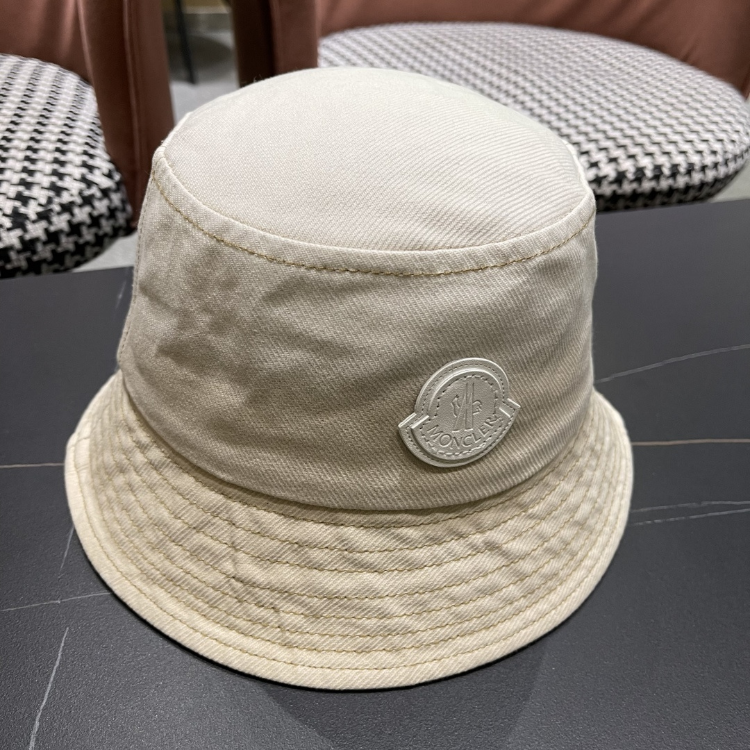 蒙口MONCLER头围新款水洗做旧渔夫帽女夏季防晒遮阳帽盆帽休闲百搭品脸小