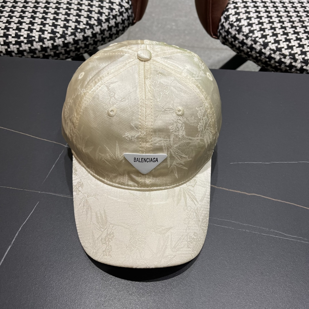  BALENCIAGA巴黎世家🆕国风立体竹叶时尚棒球帽女夏季新款百搭休闲鸭舌
帽户外遮阳帽