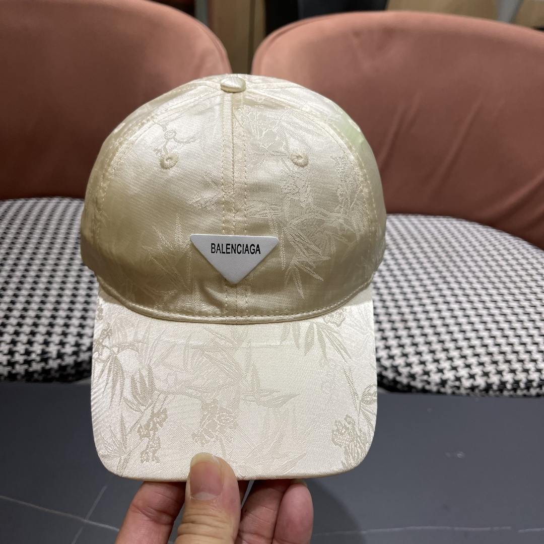  BALENCIAGA巴黎世家🆕国风立体竹叶时尚棒球帽女夏季新款百搭休闲鸭舌
帽户外遮阳帽