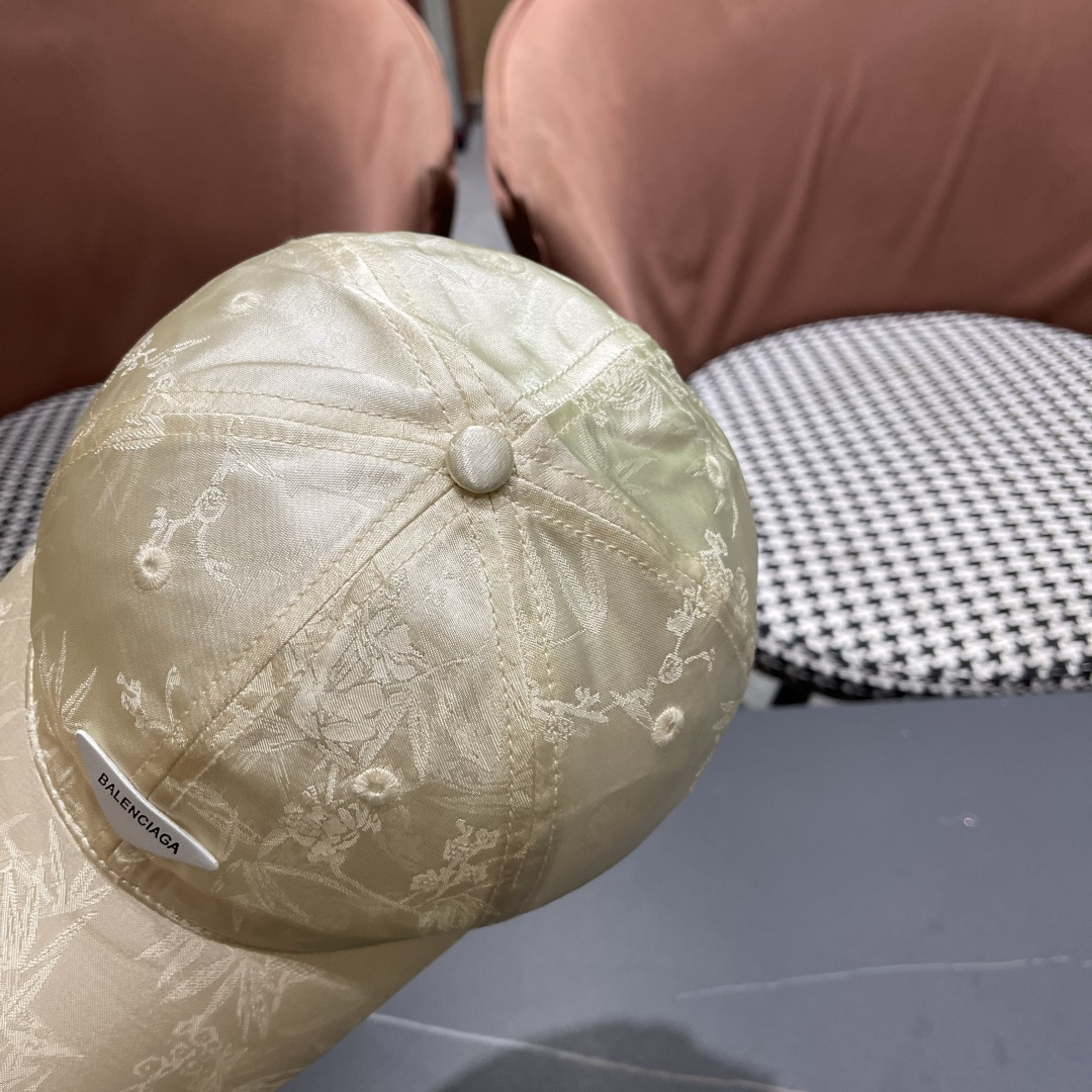  BALENCIAGA巴黎世家🆕国风立体竹叶时尚棒球帽女夏季新款百搭休闲鸭舌
帽户外遮阳帽