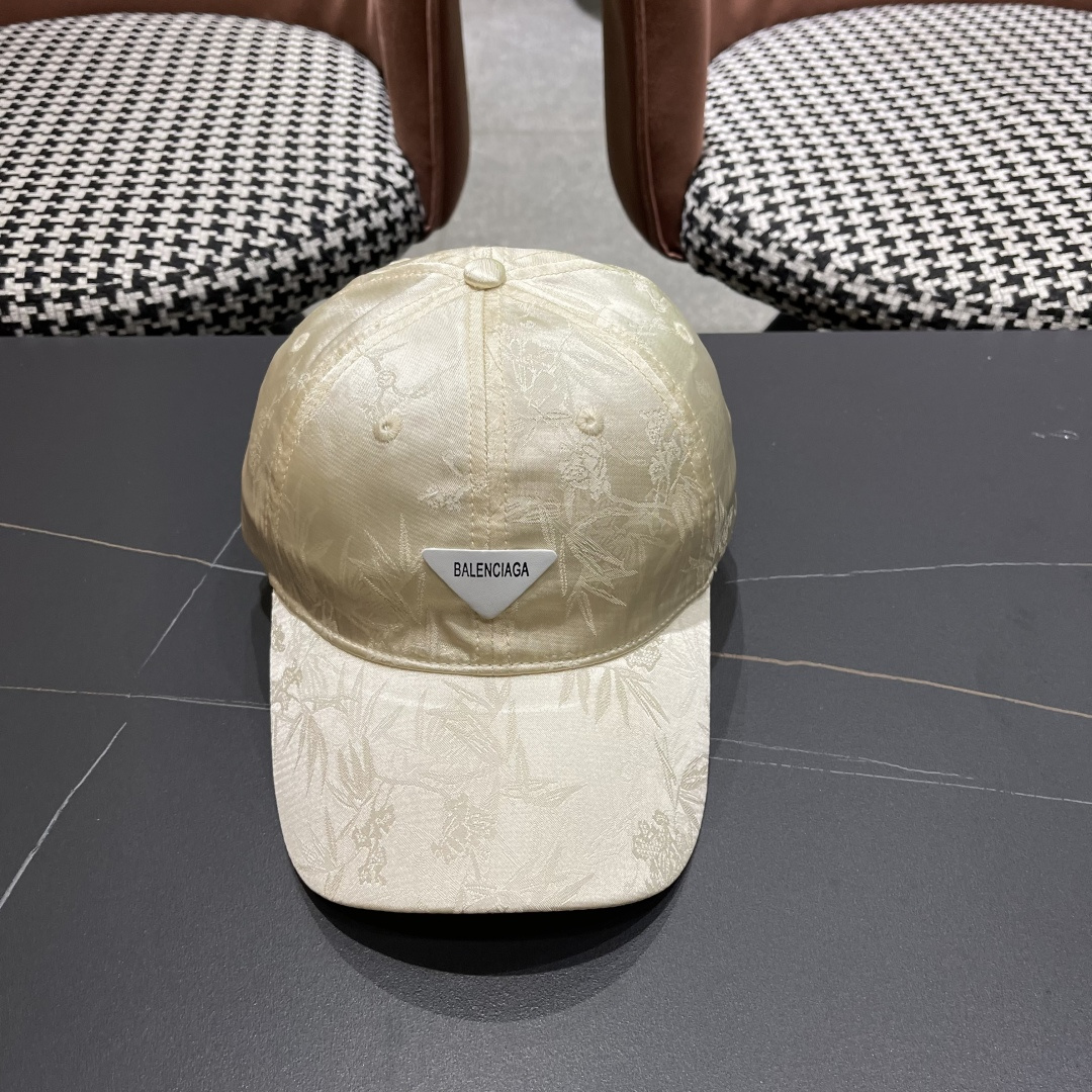  BALENCIAGA巴黎世家🆕国风立体竹叶时尚棒球帽女夏季新款百搭休闲鸭舌
帽户外遮阳帽