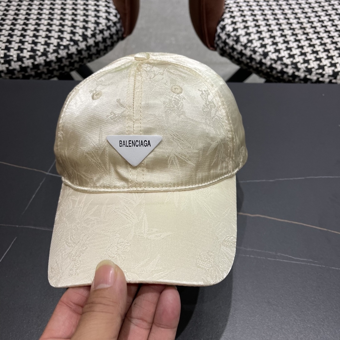  BALENCIAGA巴黎世家🆕国风立体竹叶时尚棒球帽女夏季新款百搭休闲鸭舌
帽户外遮阳帽