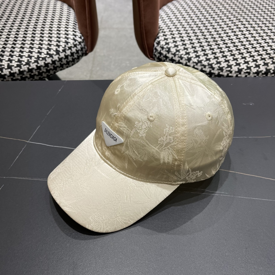  BALENCIAGA巴黎世家🆕国风立体竹叶时尚棒球帽女夏季新款百搭休闲鸭舌
帽户外遮阳帽