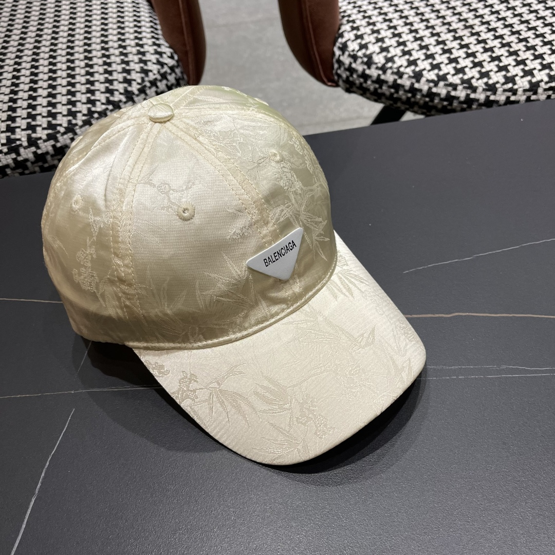  BALENCIAGA巴黎世家🆕国风立体竹叶时尚棒球帽女夏季新款百搭休闲鸭舌
帽户外遮阳帽