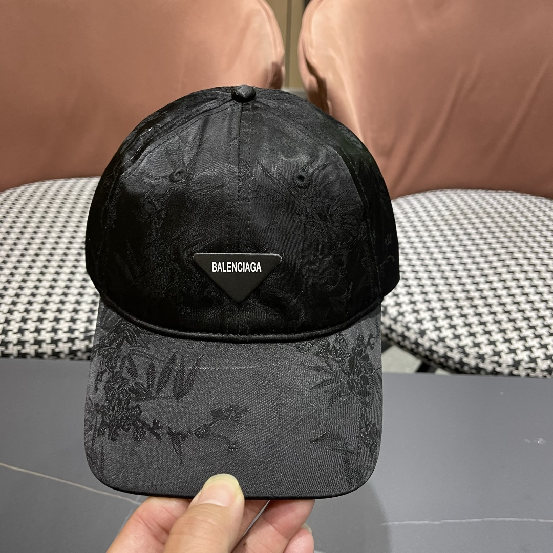  BALENCIAGA巴黎世家🆕国风立体竹叶时尚棒球帽女夏季新款百搭休闲鸭舌
帽户外遮阳帽