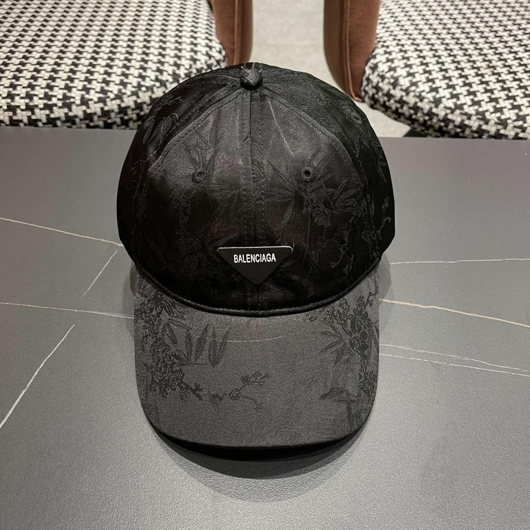  BALENCIAGA巴黎世家🆕国风立体竹叶时尚棒球帽女夏季新款百搭休闲鸭舌
帽户外遮阳帽