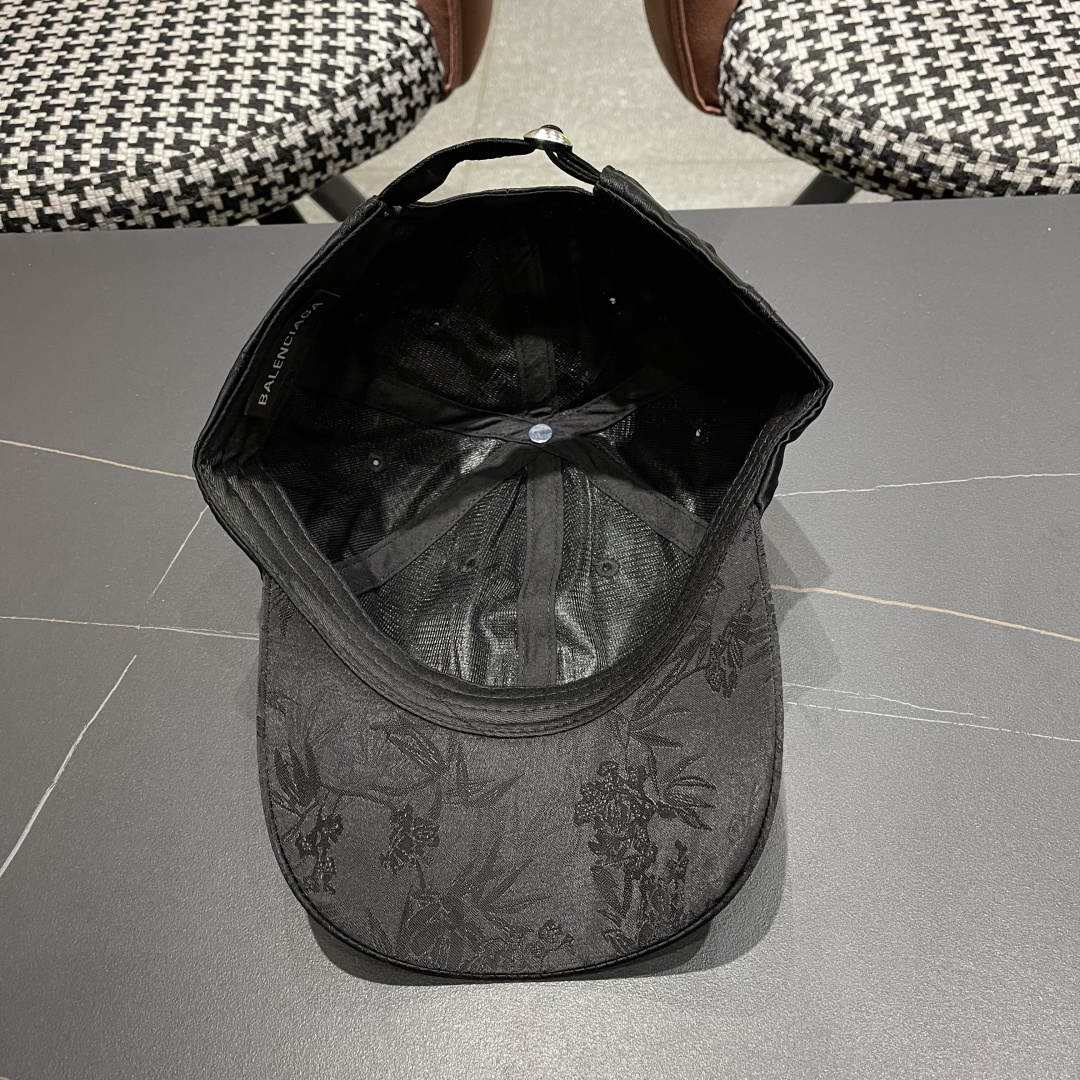  BALENCIAGA巴黎世家🆕国风立体竹叶时尚棒球帽女夏季新款百搭休闲鸭舌
帽户外遮阳帽
