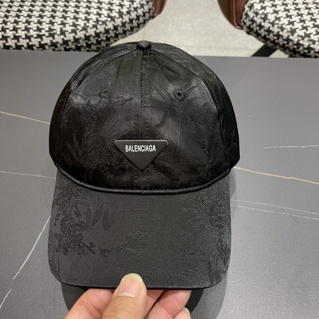  BALENCIAGA巴黎世家🆕国风立体竹叶时尚棒球帽女夏季新款百搭休闲鸭舌
帽户外遮阳帽