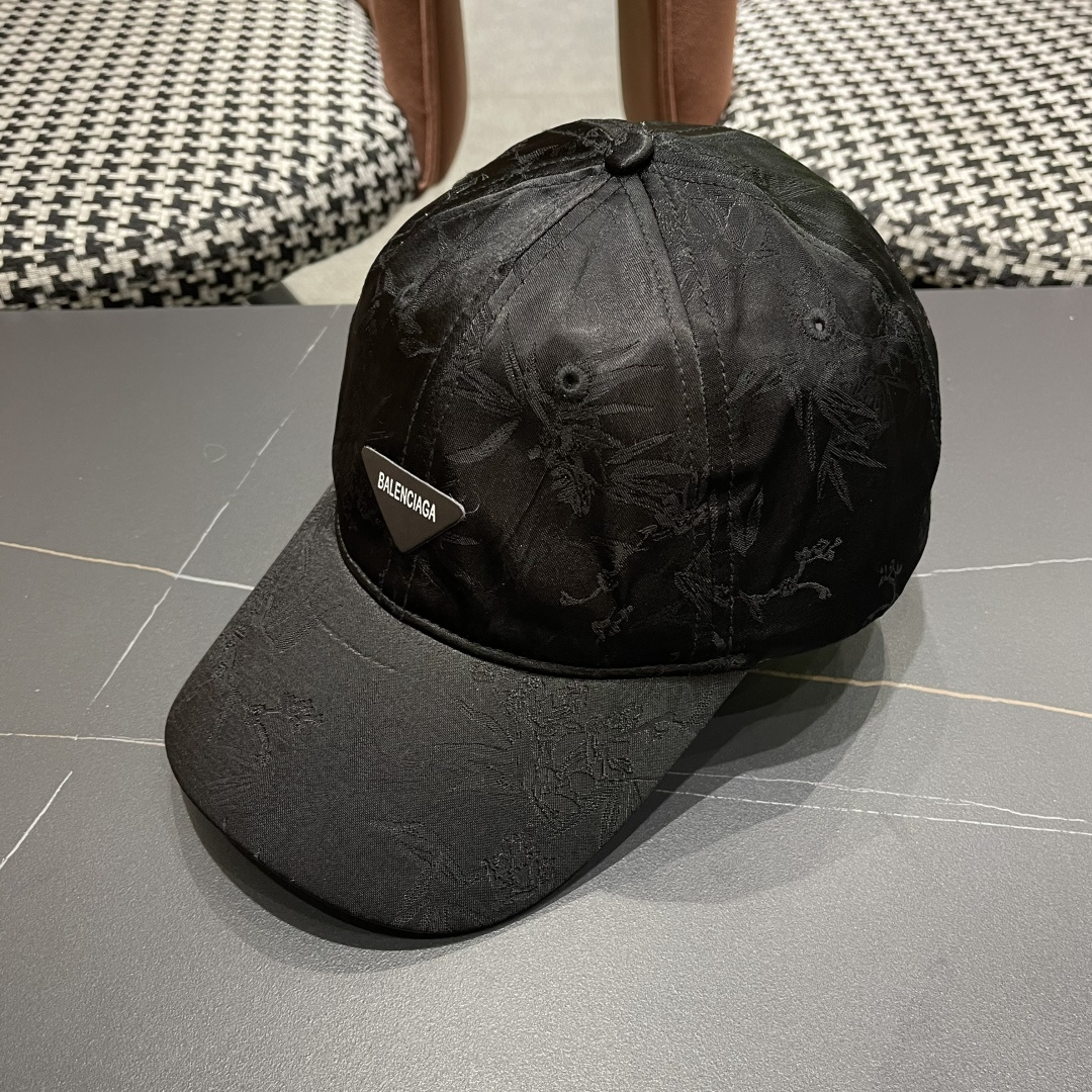  BALENCIAGA巴黎世家🆕国风立体竹叶时尚棒球帽女夏季新款百搭休闲鸭舌
帽户外遮阳帽