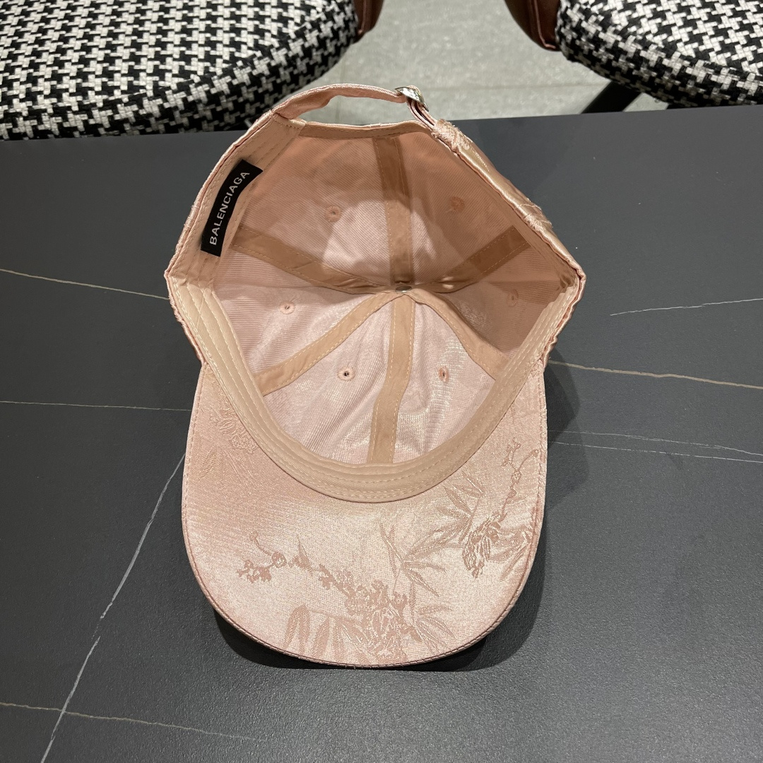  BALENCIAGA巴黎世家🆕国风立体竹叶时尚棒球帽女夏季新款百搭休闲鸭舌
帽户外遮阳帽