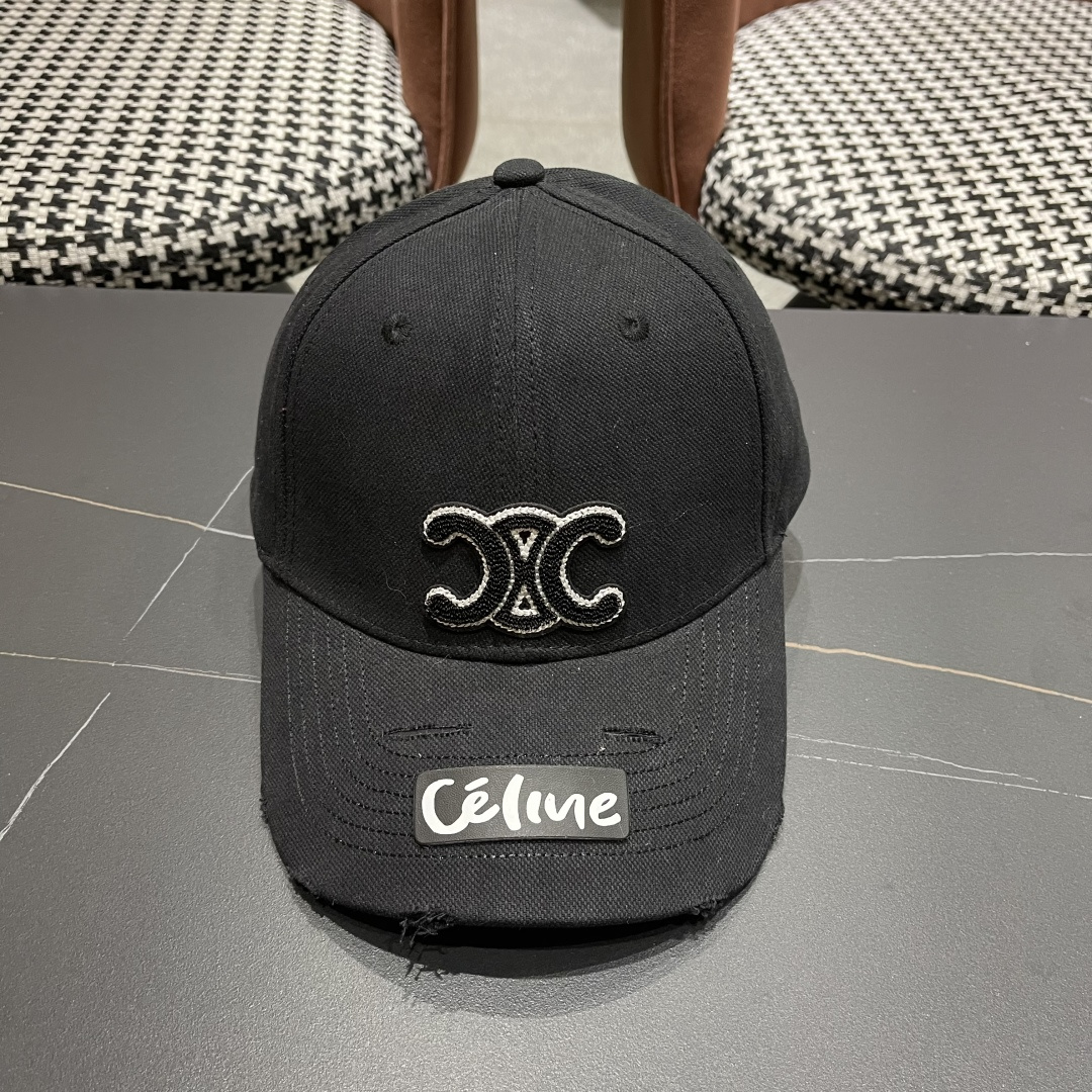 【CELINE赛琳】高品质凯旋门宽檐棒球帽女春秋新款时尚破泂做旧
硬顶防晒鸭舌帽男