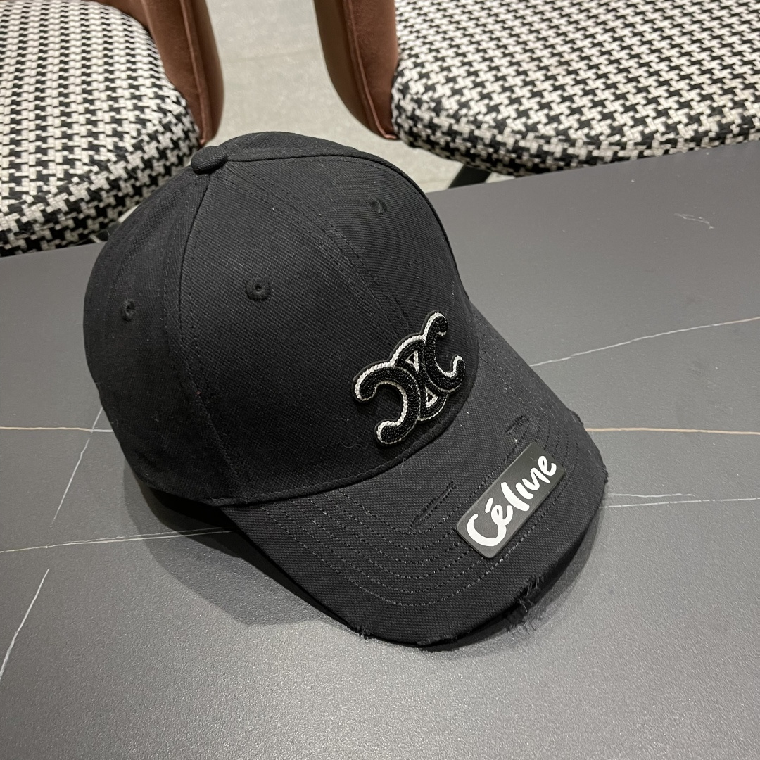 【CELINE赛琳】高品质凯旋门宽檐棒球帽女春秋新款时尚破泂做旧
硬顶防晒鸭舌帽男