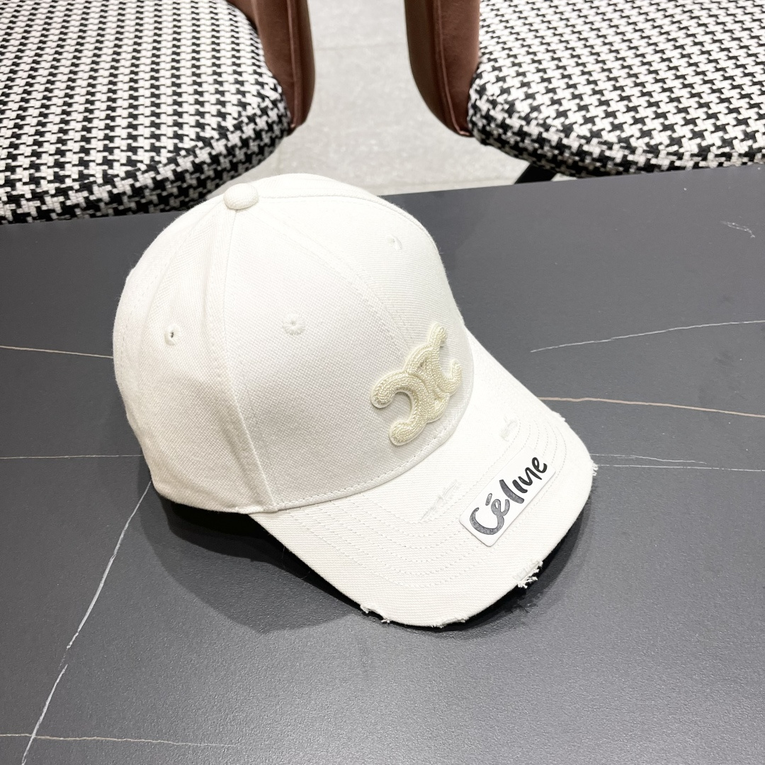 【CELINE赛琳】高品质凯旋门宽檐棒球帽女春秋新款时尚破泂做旧
硬顶防晒鸭舌帽男