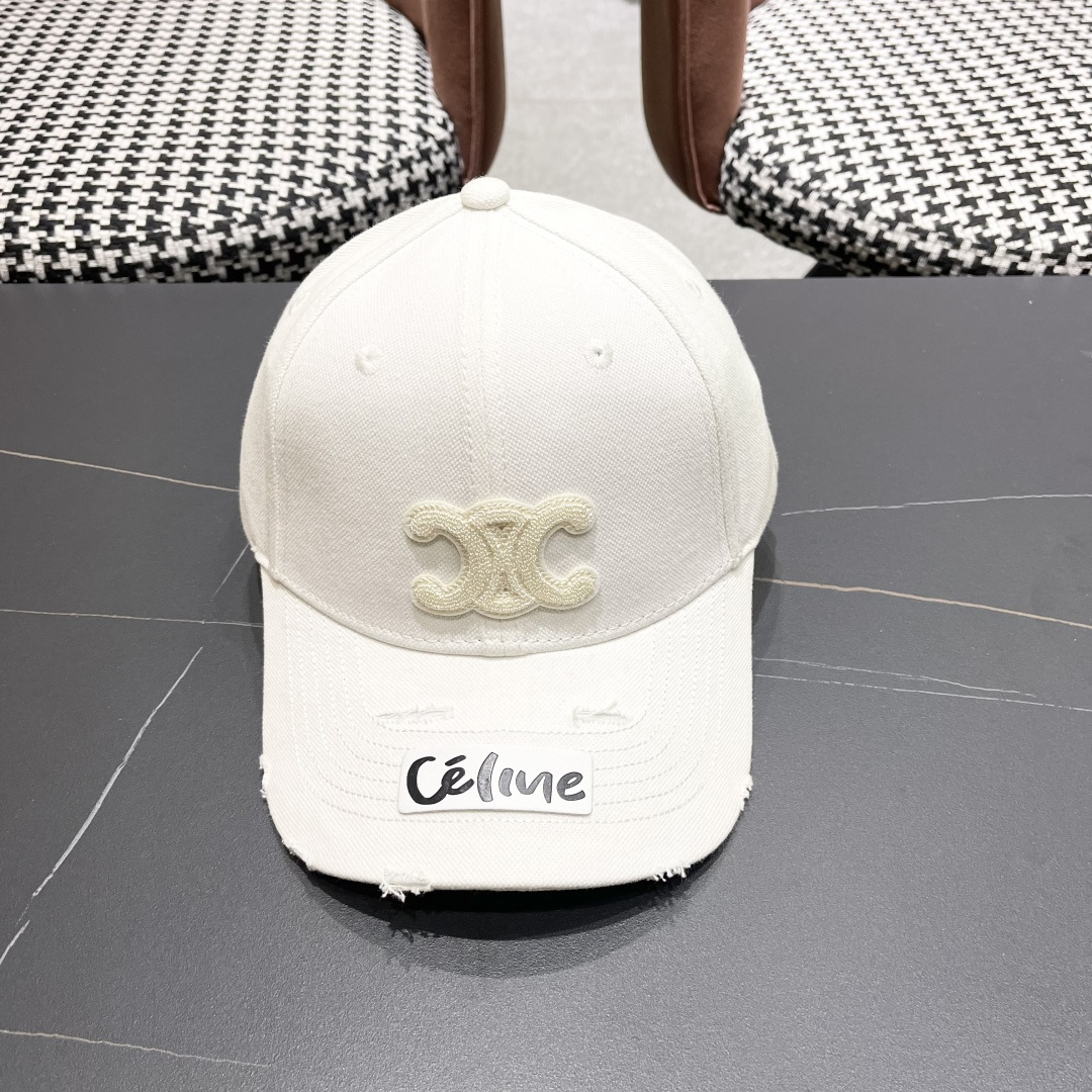 【CELINE赛琳】高品质凯旋门宽檐棒球帽女春秋新款时尚破泂做旧
硬顶防晒鸭舌帽男