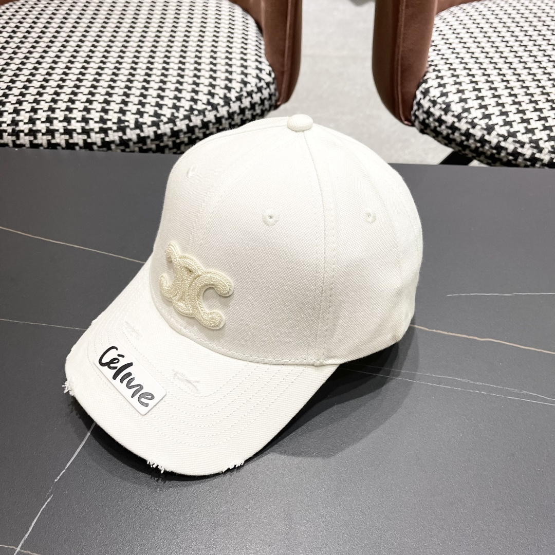 【CELINE赛琳】高品质凯旋门宽檐棒球帽女春秋新款时尚破泂做旧
硬顶防晒鸭舌帽男