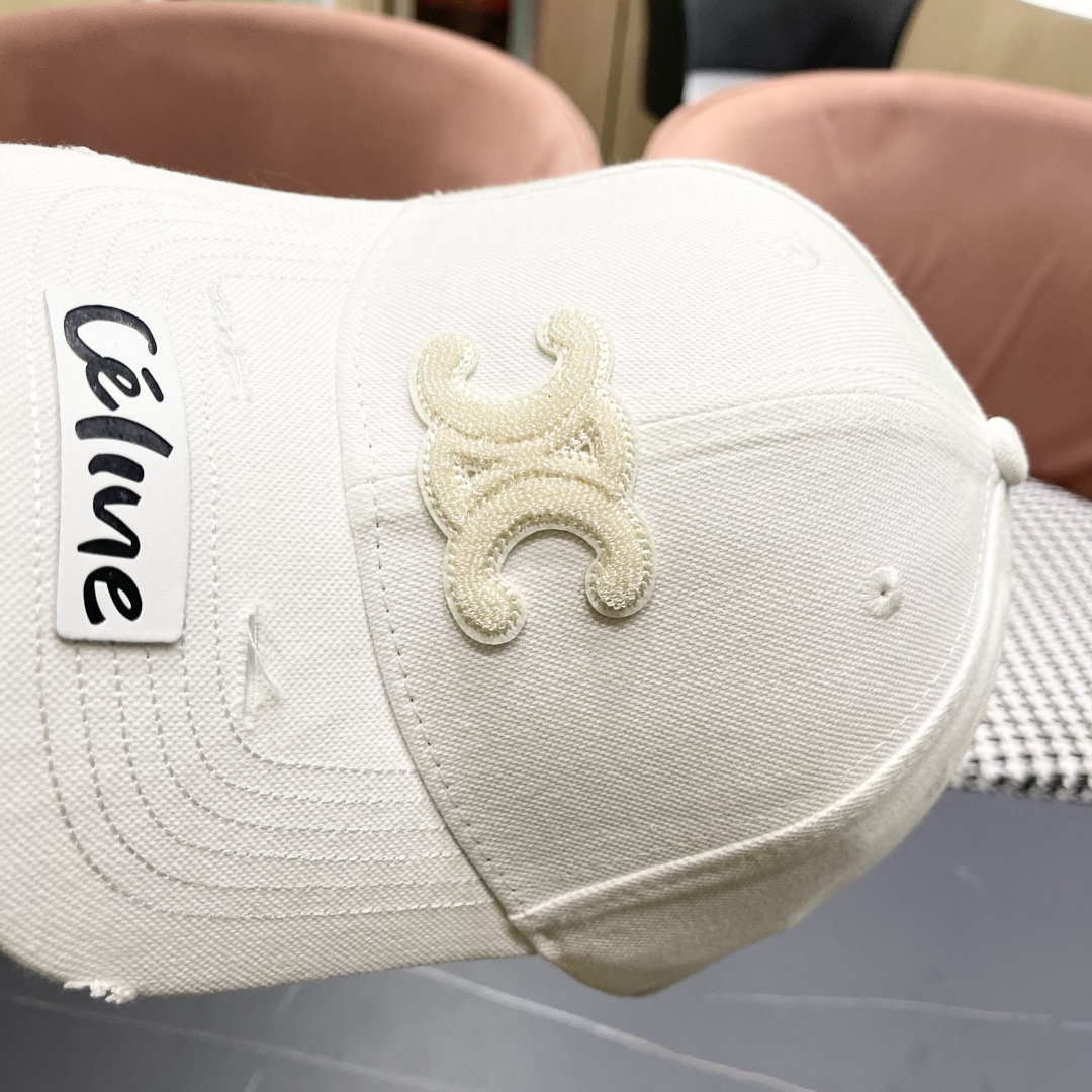 【CELINE赛琳】高品质凯旋门宽檐棒球帽女春秋新款时尚破泂做旧
硬顶防晒鸭舌帽男