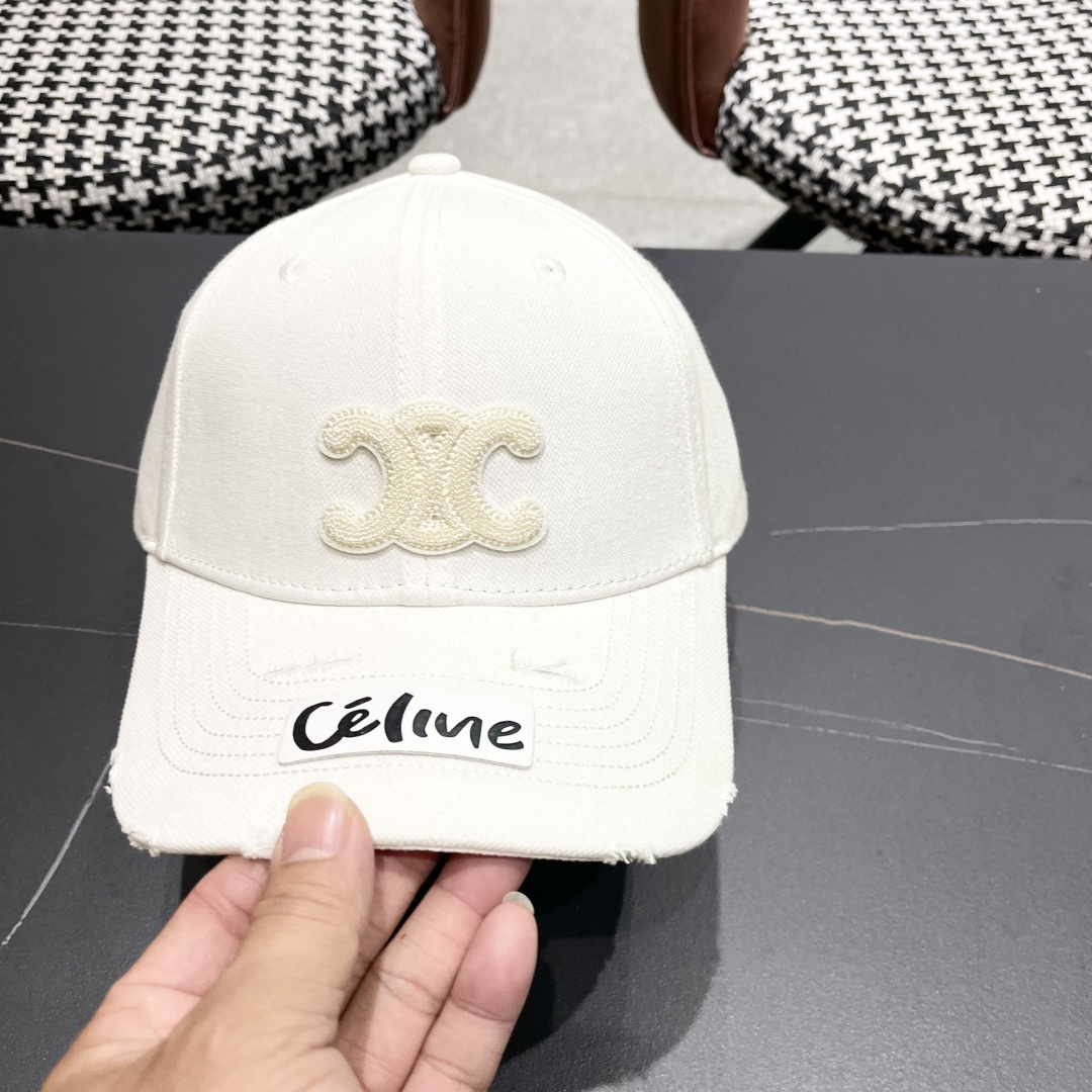 【CELINE赛琳】高品质凯旋门宽檐棒球帽女春秋新款时尚破泂做旧
硬顶防晒鸭舌帽男