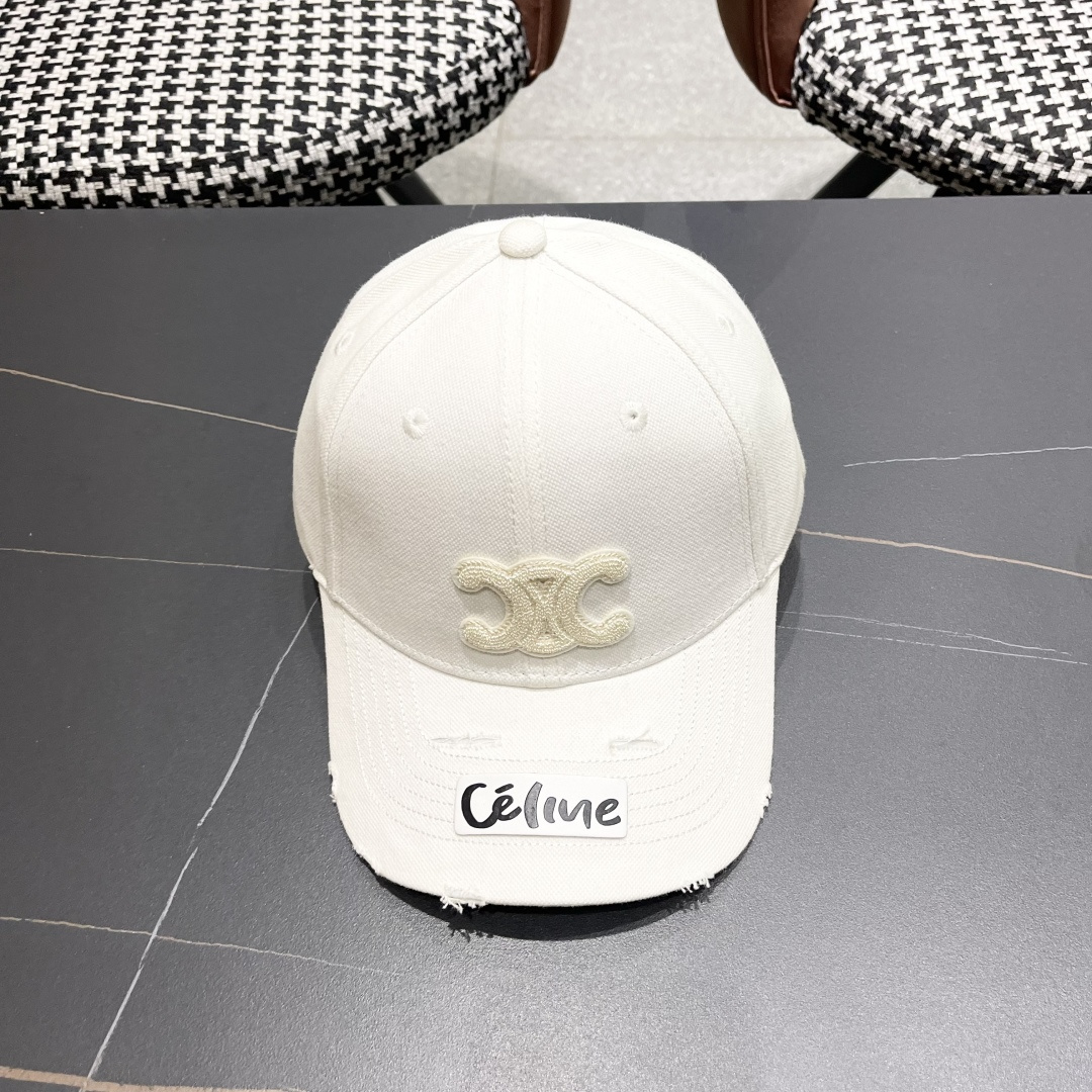 【CELINE赛琳】高品质凯旋门宽檐棒球帽女春秋新款时尚破泂做旧
硬顶防晒鸭舌帽男