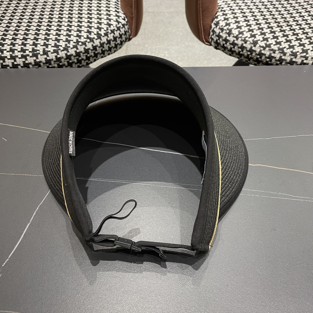 PRADA普拉达【防紫外线】帽子女士遮阳草帽可折叠春夏季高级感时尚遮脸空顶帽