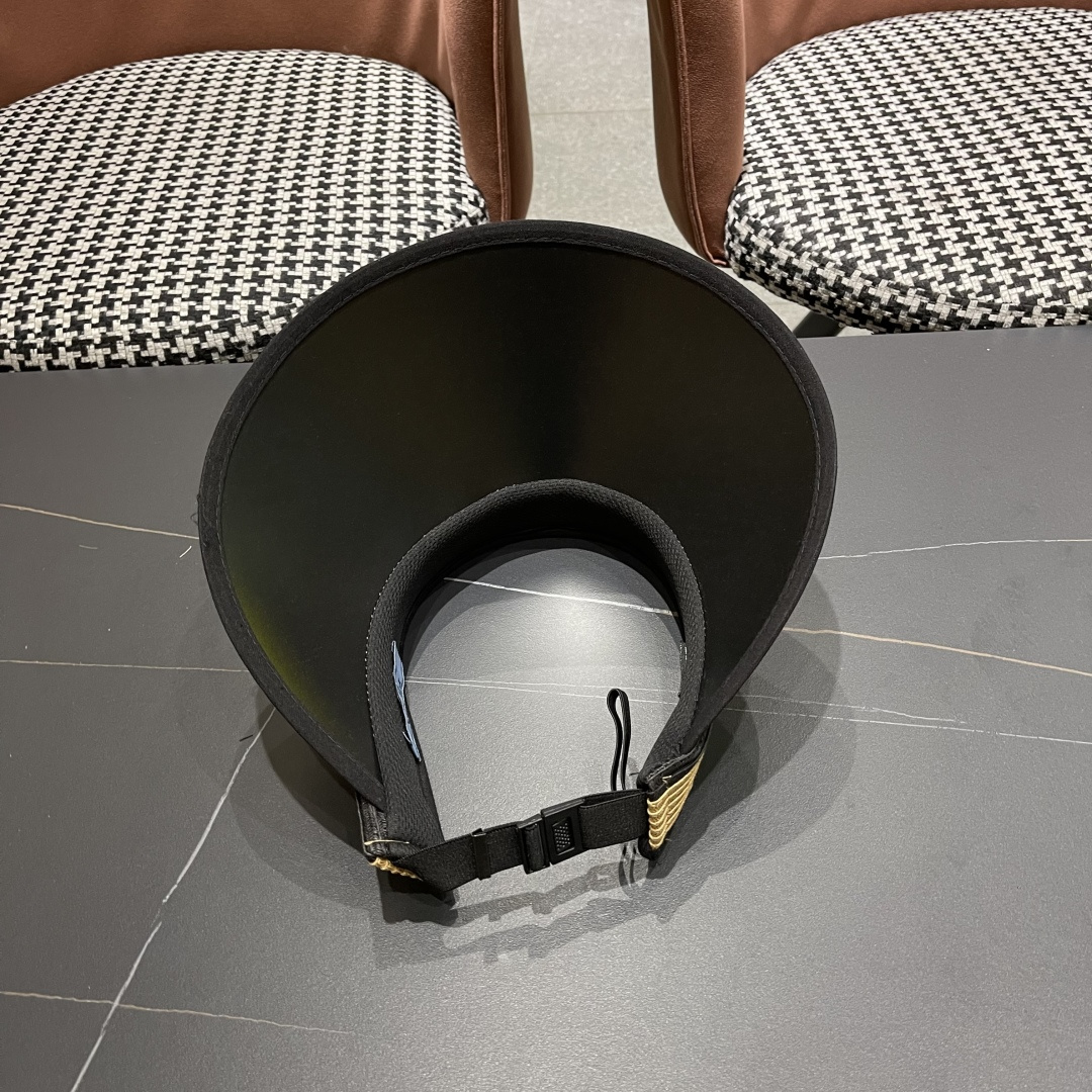 PRADA普拉达【防紫外线】帽子女士遮阳草帽可折叠春夏季高级感时尚遮脸空顶帽