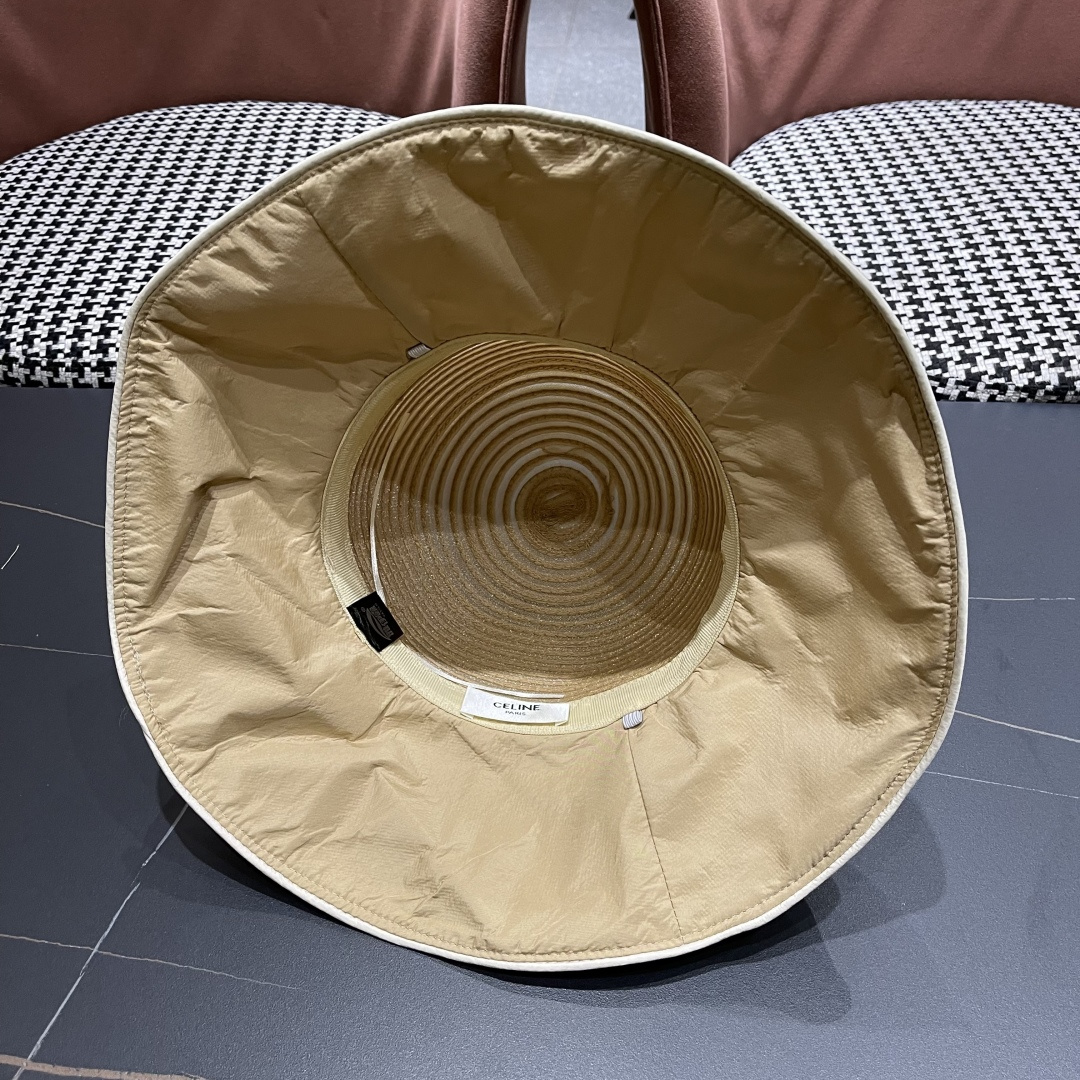 【CELINE赛琳】 网纱大花朵百搭渔夫帽子女春夏季海边沙
滩度假遮阳帽女士妈妈盆帽