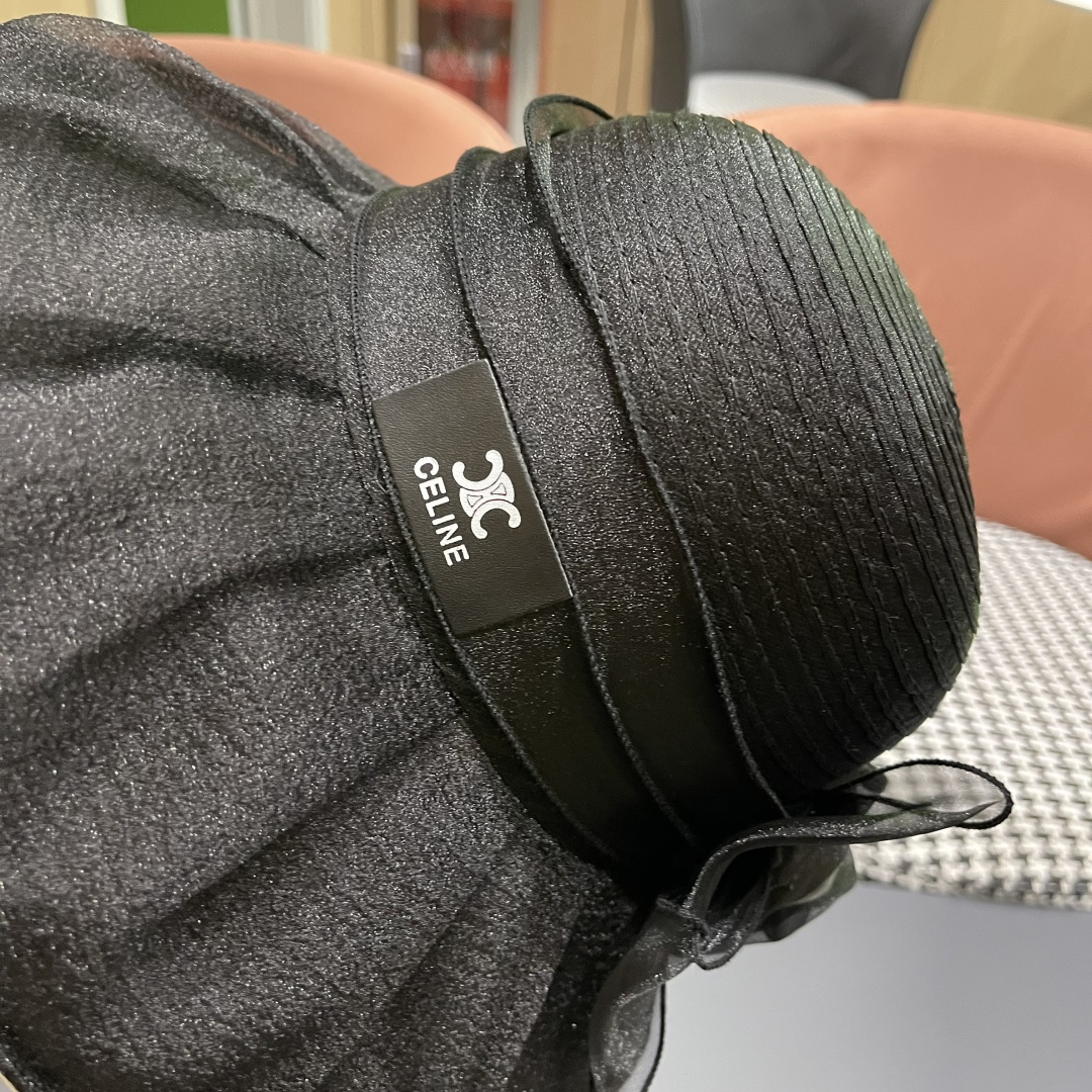 【CELINE赛琳】 网纱大花朵百搭渔夫帽子女春夏季海边沙
滩度假遮阳帽女士妈妈盆帽