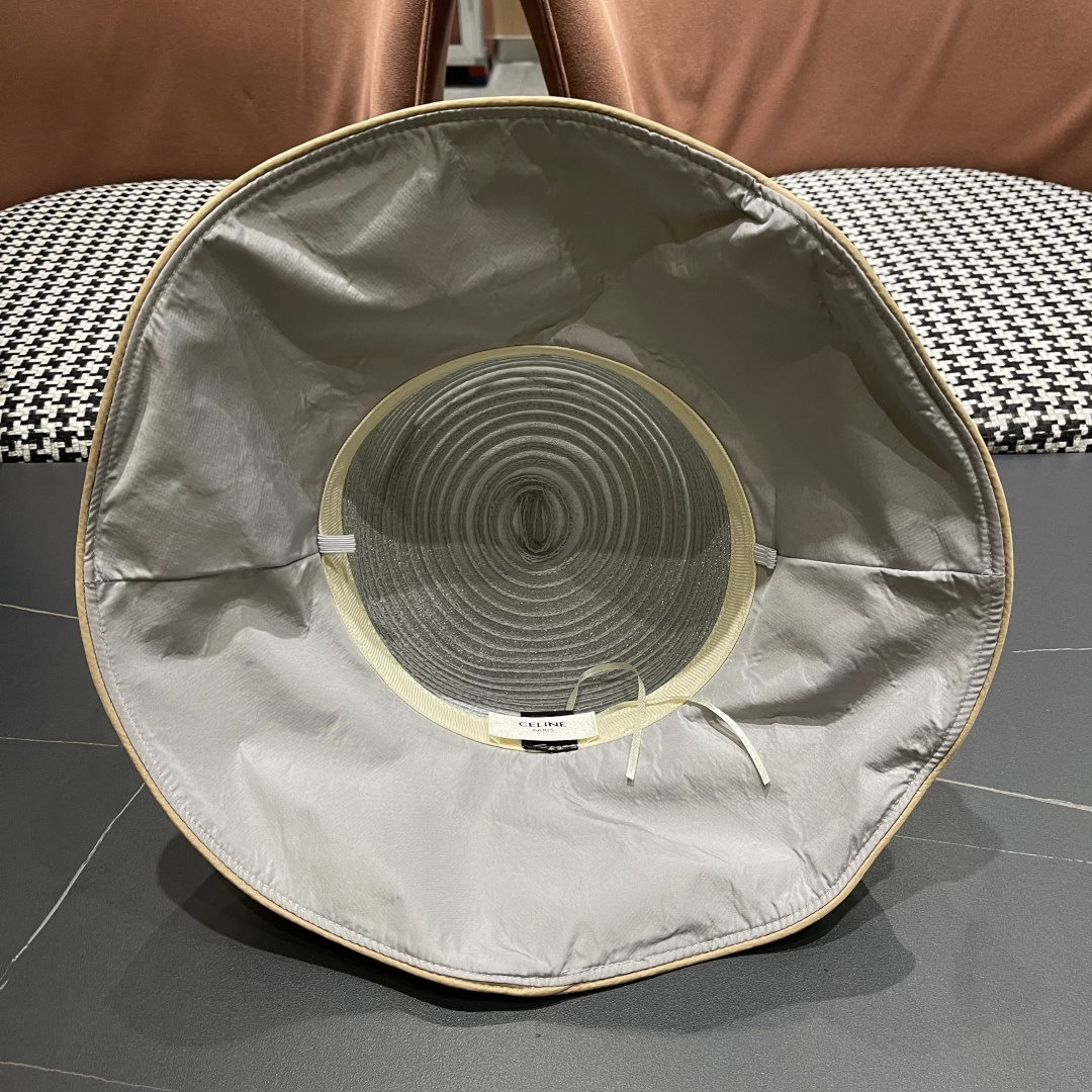 【CELINE赛琳】 网纱大花朵百搭渔夫帽子女春夏季海边沙
滩度假遮阳帽女士妈妈盆帽