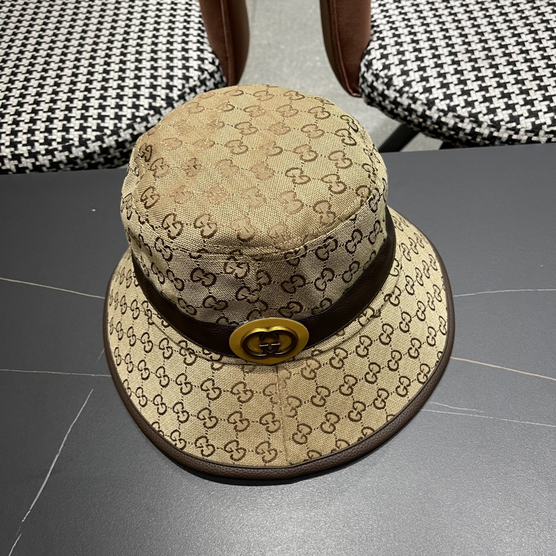 古奇渔夫帽GUCCI🧢2025原单品质火爆来袭 🔥🎩 工艺非常精美 高档大气上档次！低调奢华，方便携带！