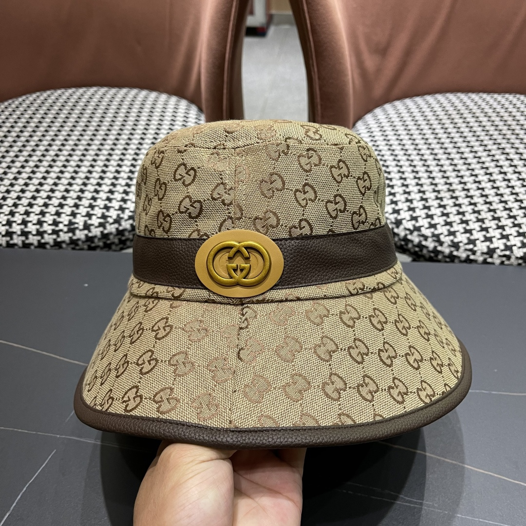 古奇渔夫帽GUCCI🧢2025原单品质火爆来袭 🔥🎩 工艺非常精美 高档大气上档次！低调奢华，方便携带！