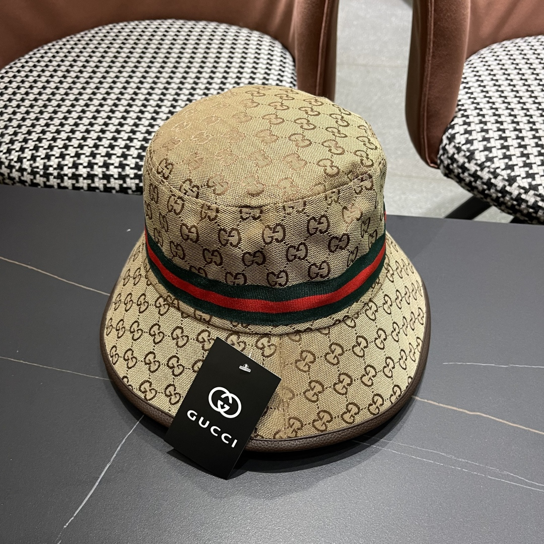 古奇渔夫帽GUCCI🧢2025原单品质火爆来袭 🔥🎩 工艺非常精美 高档大气上档次！低调奢华，方便携带！