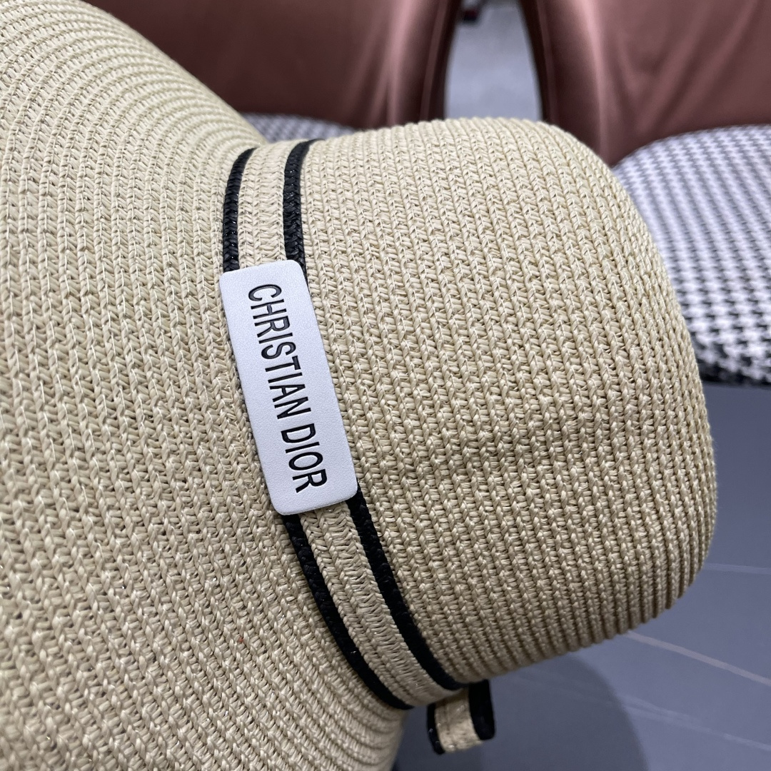 【迪奥DIOR】草帽女夏天韩版小清新防晒遮阳帽出游遮脸太阳帽
