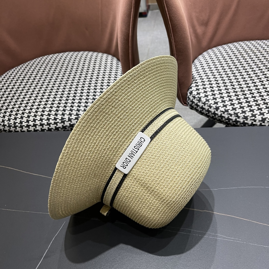 【迪奥DIOR】草帽女夏天韩版小清新防晒遮阳帽出游遮脸太阳帽
