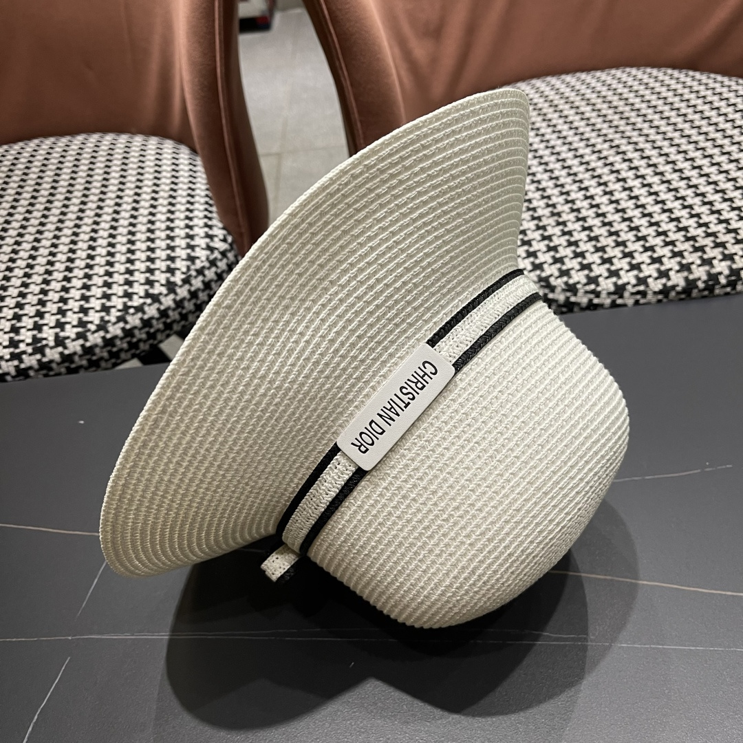 【迪奥DIOR】草帽女夏天韩版小清新防晒遮阳帽出游遮脸太阳帽
