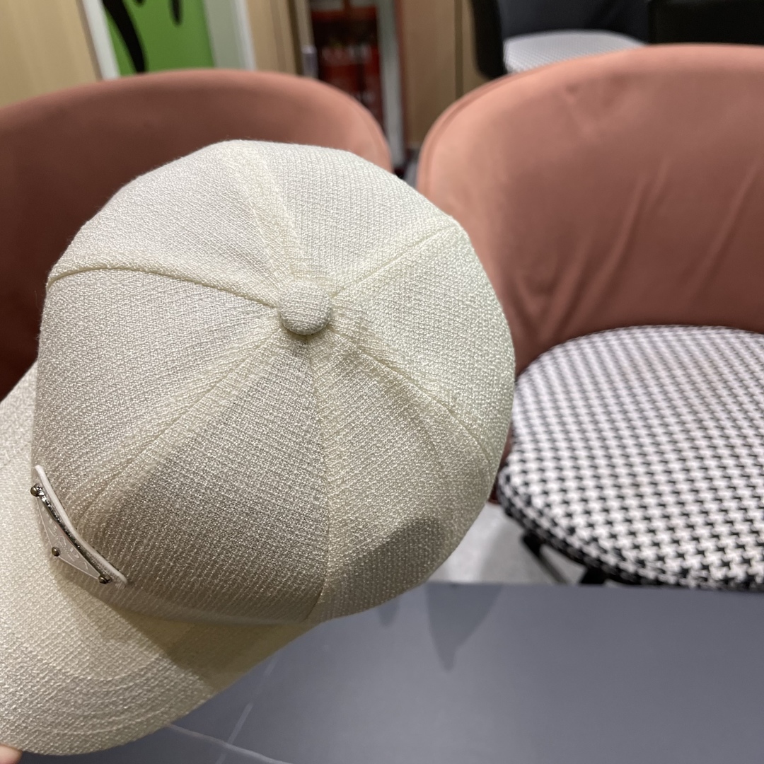 【PRADA普拉达】高端棒球帽🧢，欧美重工手法，曰韩潮流，时尚大气，帅哥美女必入款❤️❤️❤️男女必备！