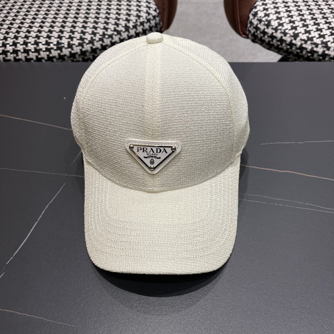 【PRADA普拉达】高端棒球帽🧢，欧美重工手法，曰韩潮流，时尚大气，帅哥美女必入款❤️❤️❤️男女必备！