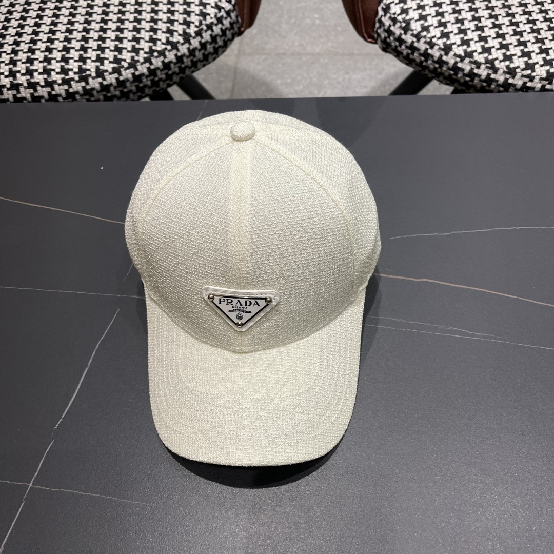 【PRADA普拉达】高端棒球帽🧢，欧美重工手法，曰韩潮流，时尚大气，帅哥美女必入款❤️❤️❤️男女必备！