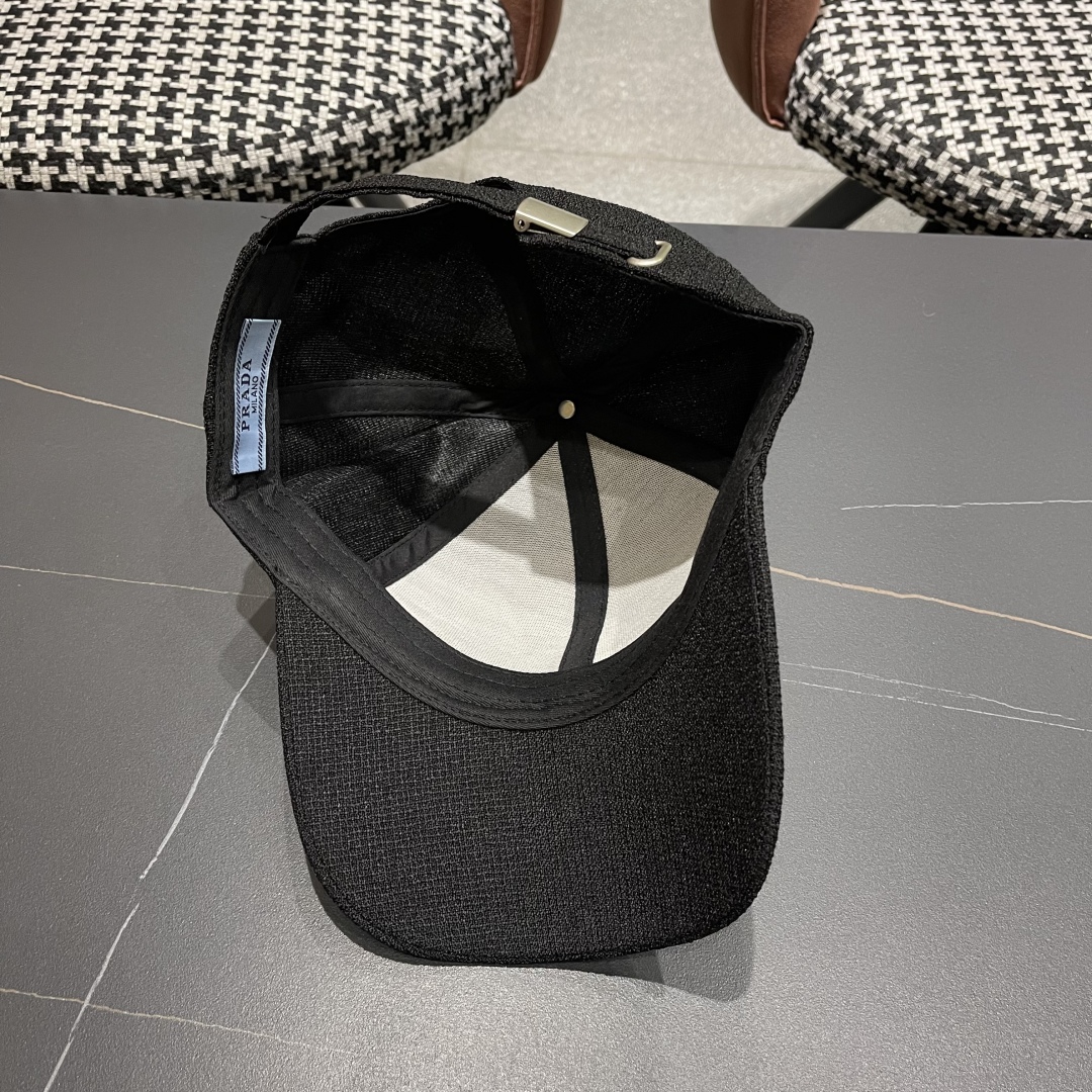【PRADA普拉达】高端棒球帽🧢，欧美重工手法，曰韩潮流，时尚大气，帅哥美女必入款❤️❤️❤️男女必备！
