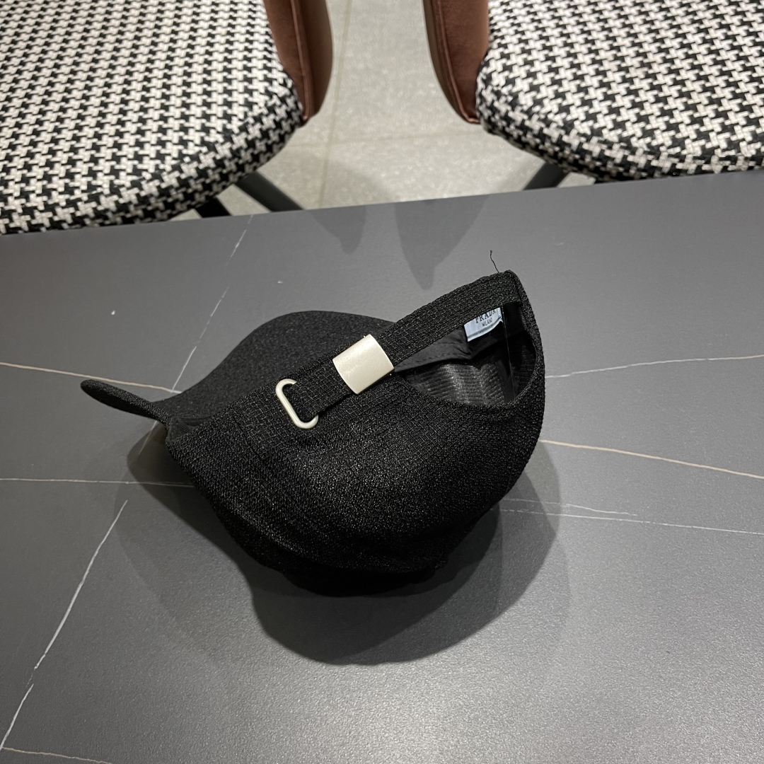 【PRADA普拉达】高端棒球帽🧢，欧美重工手法，曰韩潮流，时尚大气，帅哥美女必入款❤️❤️❤️男女必备！